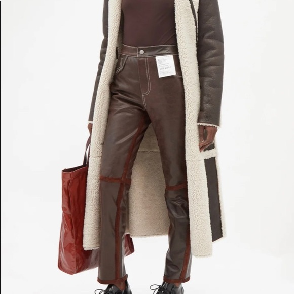 NWOT LUXURY COAT for Winter: 100% Shearling Dark brown lamb leather coat - New - Picture 10 of 14